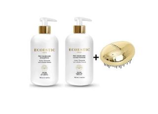 Shampoo, Conditioner, hairbrush,