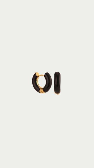BLACK CHUNKY HOOPS