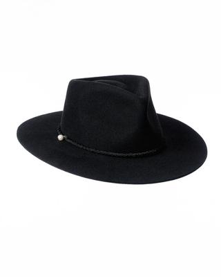 Black Felt Hat Black Cord